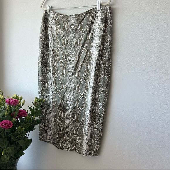 Diane von Furstenberg Kara Snake printed pencil skirt size 14 - Picture 2 of 13